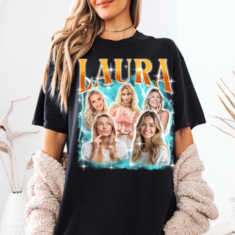 Custom Bootleg Girlfriend Face Shirt: Comfort Colors Vintage 90s Graphic image 2