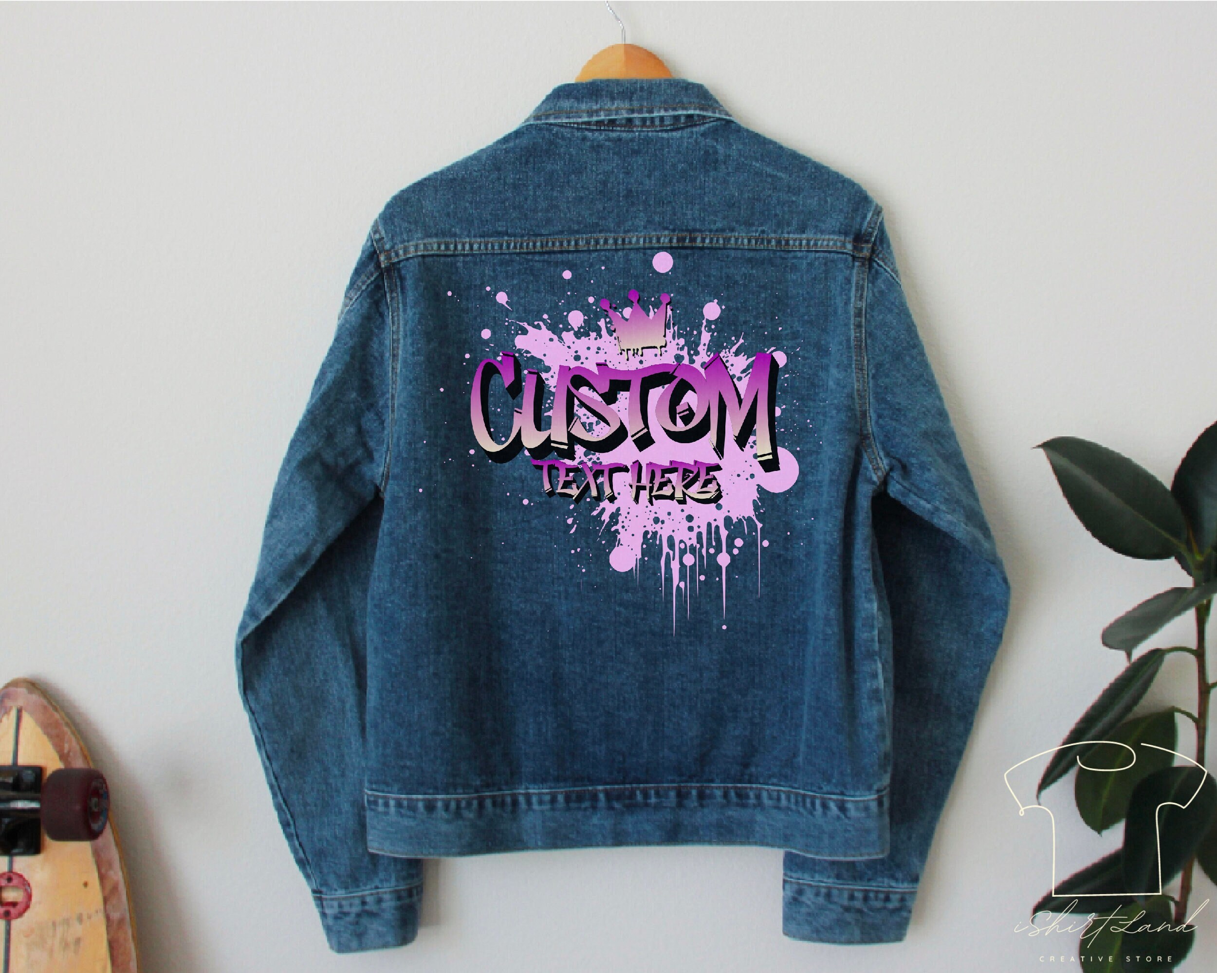 Jacket Design With Sticker Custom Denim Jacket With Photo or Text - Etsy