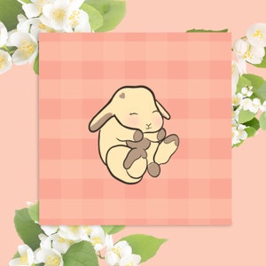 Aesthetic Mini Bunny Art Print