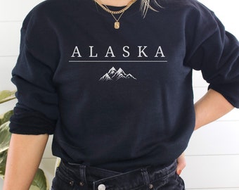 Alaska Sweatshirt, Mountain Sweatshirt, National Park Sweater, Winter Crewneck, Adventure Shirt, Alaska Hoodie, alaska sweatshirts women