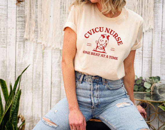 CVICU Nurse Shirt Cardiac icu Nurse TShirt Nursing T-Shirt Retro Nurse Graduation Gift for ICU Nurse Tee Appreciation Gift Grad Gift