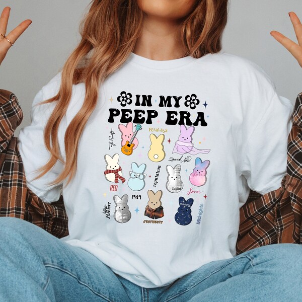 In My Peeps Era Shirt, Easter Taylor Albums Sweatshirt, Easter Bunny Tee, Taylor Fan Gift, Easter Day Marshmallow Crewneck, Easter Egg Shirt