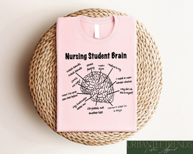 Brain Anatomy Shirt, Funny Nurse Shirts, Mental Health Shirt, Nurse ...