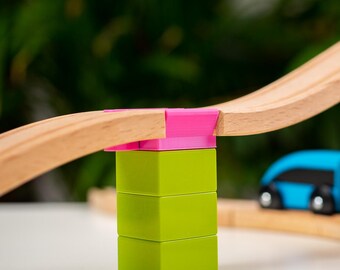 Duplo Adapters set, Brio Wooden Train Track Intersection, Compatible with Brio, IKEA Trains
