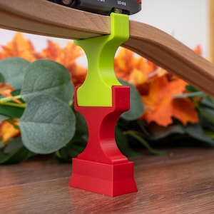 Stackable Bridges Pillar Wooden Train Track Intersection, Compatible with Brio, IKEA Trains