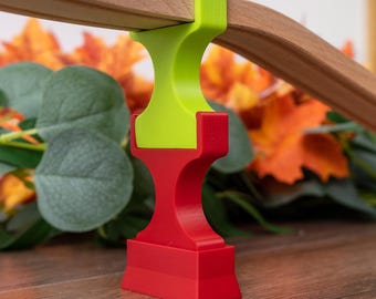 Stackable Bridges Pillar Wooden Train Track Intersection, Compatible with Brio, IKEA Trains