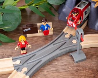 2-Ways to 2 Intersection for Wooden Train Track, Compatible with Brio, IKEA Trains