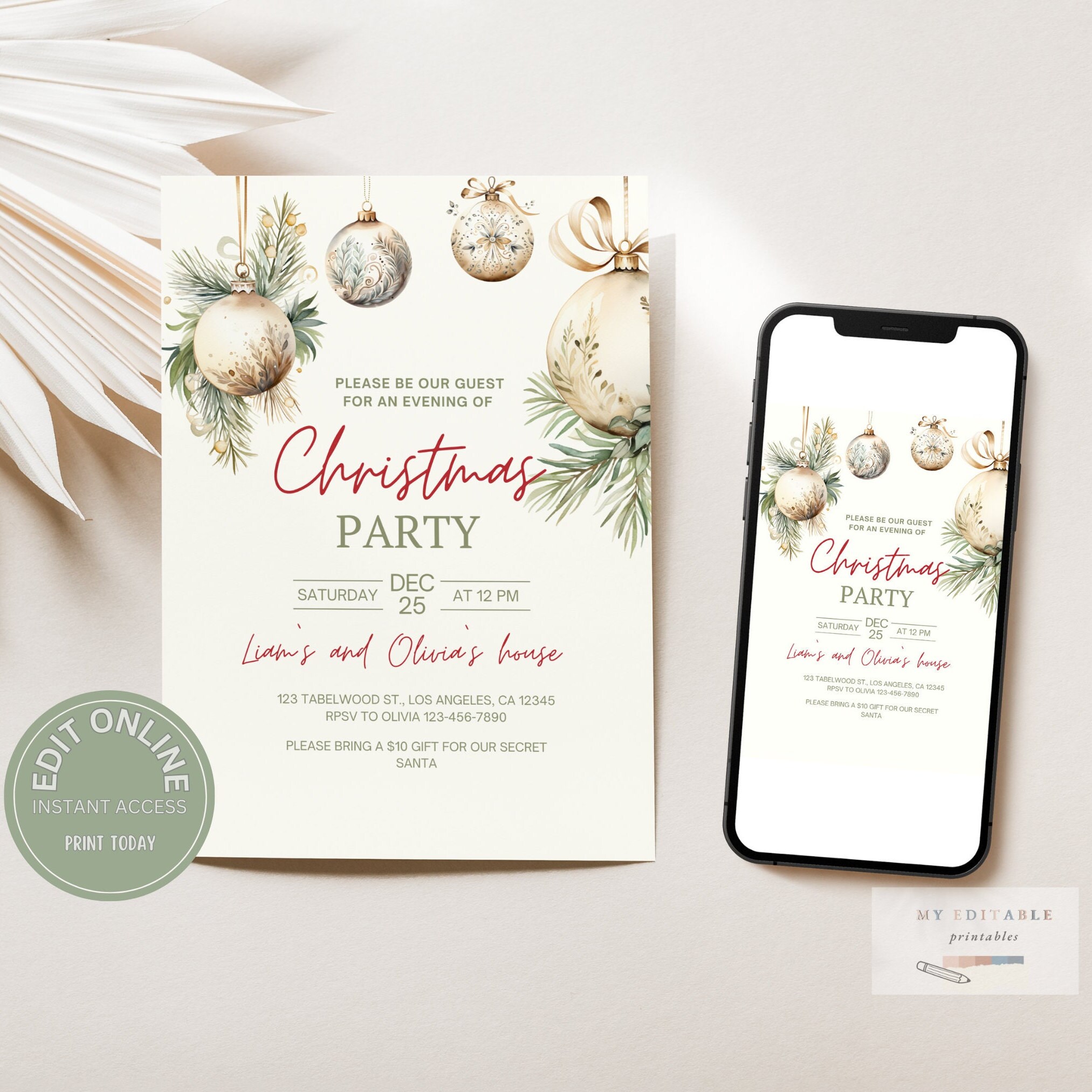 Winter Village Christmas Invite - Colorful House Party Card - Festive –  Imagine Glow, image size:2025x2025
