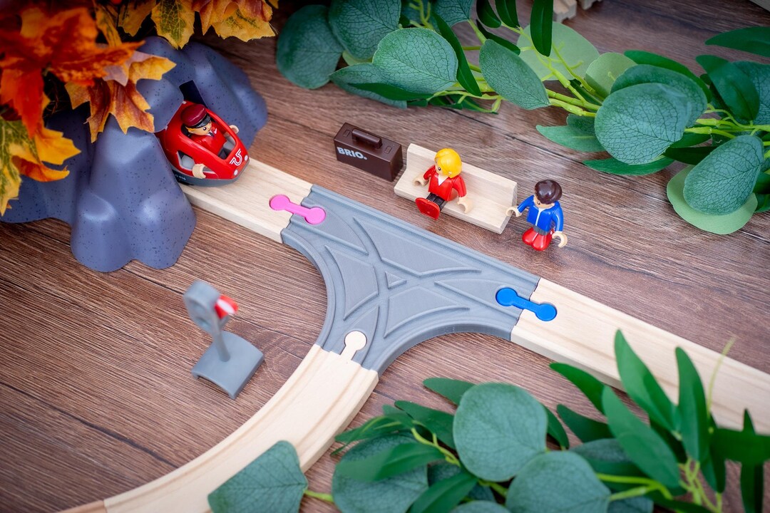 Three Way Track 3-way Train Track Crossing Intersection, Expands Brio Lillabo Layout ...
