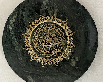 Seltene Mughal osmanische persische islamische handgemachte Sufis Jade Steinbox mit handgravierten Koranversen