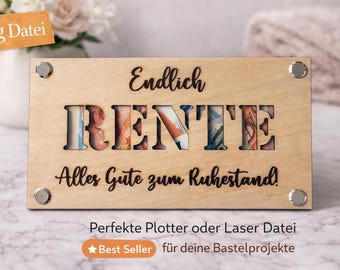 SVG de jubilación | Archivo de trazador de jubilación | SVG de jubilación | Regalo de jubilación | Archivo láser para madera | Regalo de despedida DIY