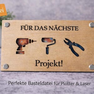 SVG Datei Geldgeschenkkarte – Für das nächste Projekt – Laserdatei Geldgeschenk – DIY Gutschein – Handwerker Geschenk – Digitaler Download