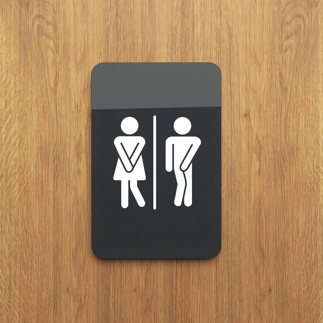 Men’s & Women’s Bathroom Door Decals – Restroom Sign Stickers for ...