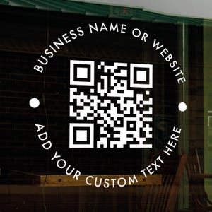Benutzerdefinierter QR-Code-Aufkleber mit personalisiertem Text