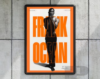 Frank ocean poster channel orange print album music wall art minimalist decor frank ocean merch gift for him hip hop room decor aesthetic