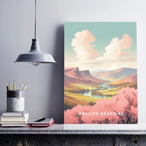 Brecon Beacons Art, Brecon Beacons, Brecon Beacons Print, Wales, Pen Y Fan, Wales Poster, Wales Print, National Park Poster, Wall Art