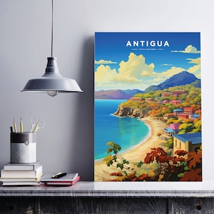 Antigua Travel Poster, Antigua Poster, Antigua Print, Travel Poster, Travel Print, Antigua Wall Art, Antigua, Antigua Travel