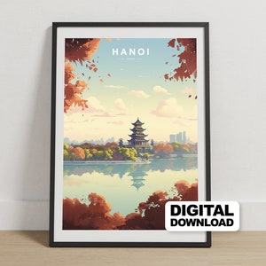 Hanoi Print, Hanoi Poster, Hanoi Wandkunst, Hanoi, Vietnam Poster, Vietnam, Vietnam Druck, Hanoi Reise, Hanoi Geschenk, Vietnam Wandkunst