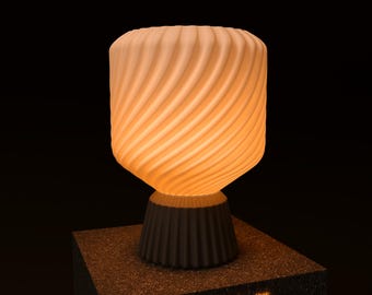 3D-geprinte spiraallamp STL + 3MF-vijlen – minimalistische sfeerverlichting