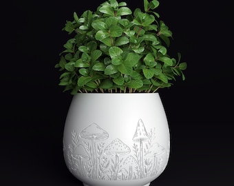Enchanting Mushroom Forest Planter - 3D Print STL Files