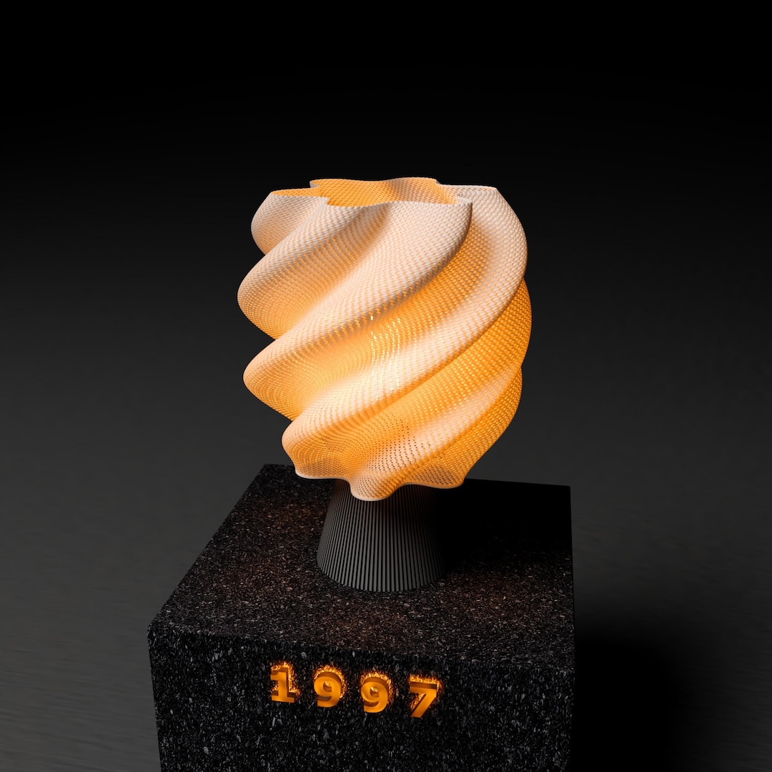 3D Printed Table Lamp - Spiral Glow Lamp (STL File) - Etsy