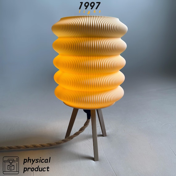 3D Printed Modern Wave Lamp | Minimalist Bedside Table Lamp | Eco-Friendly PLA
