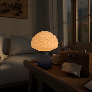 Cozy Mushroom Lamp - Handmade Night Light for Bedroom and Desk