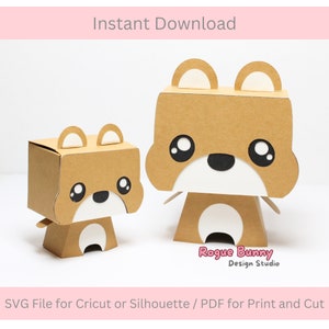 Bear Gift Box / Toy Papercraft / Cricut SVG File