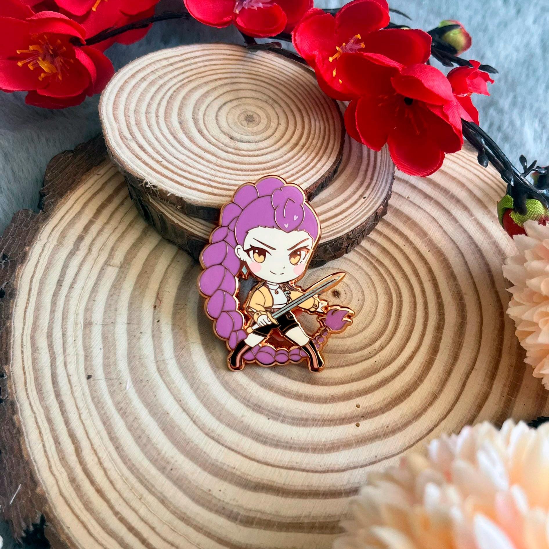Rumi Enamel Pin Chibi Kpop | Pin Cute Anime Idol Demon Hunter | Fanart ...