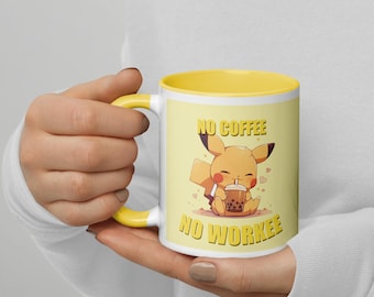 Taza POKÉMON Hecho a Mano Anime 11oz Cerámica Regalo Accesorios Anime Taza Regalo Sublimación Kawaii Adorable PIKACHU CHARMANDER