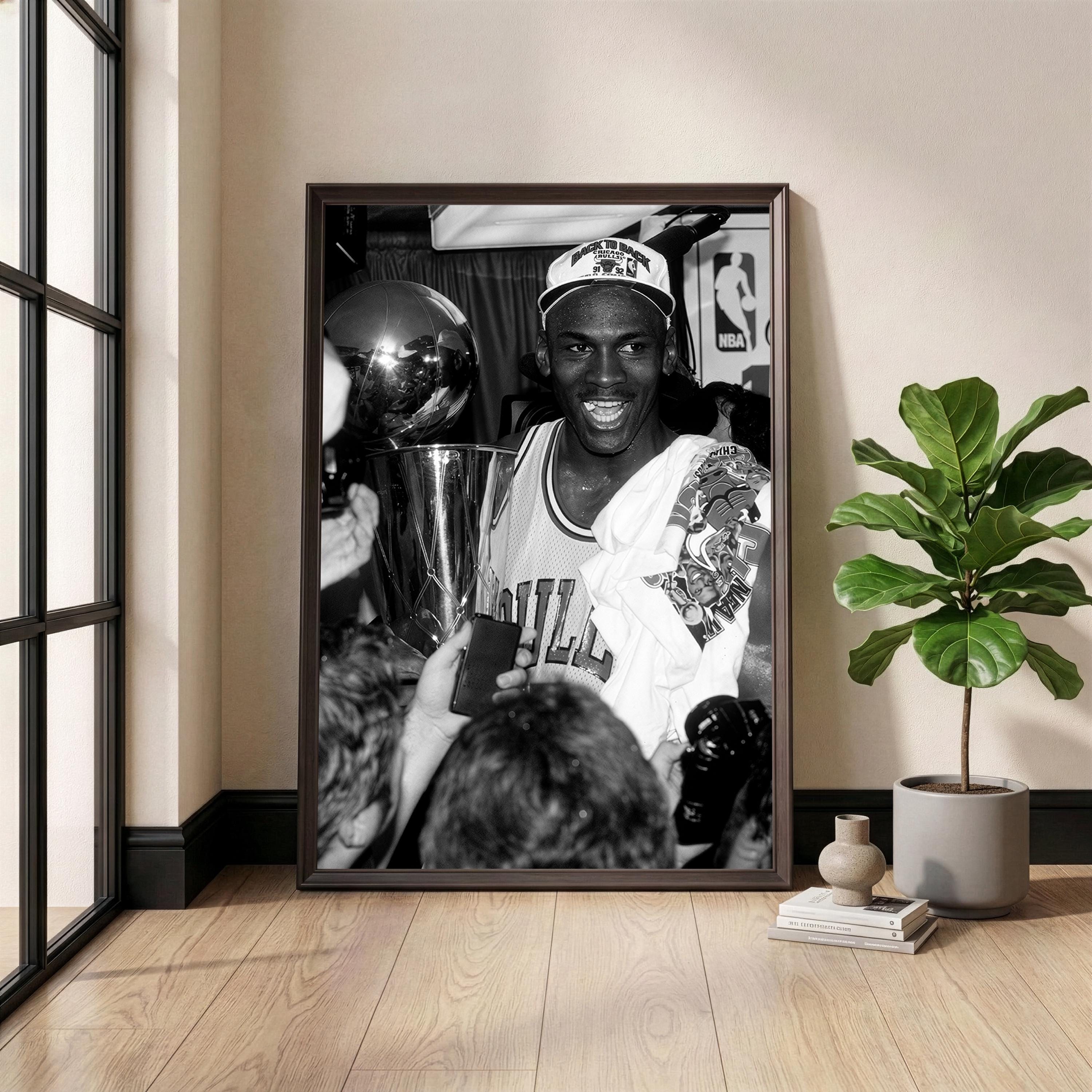 Michael Jordan Poster, 90s Vintage Basketball Wall Art