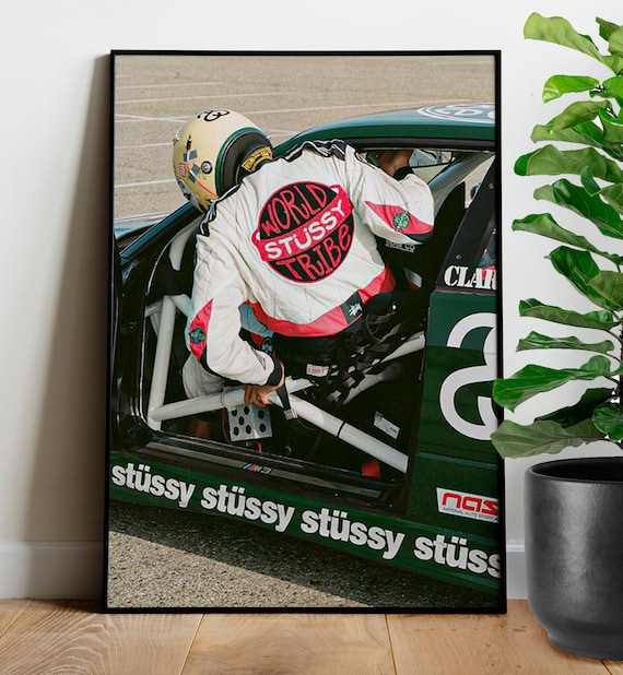 Stussy Poster, Stussy Racer Poster, Aesthetic Racer Poster, Stussy