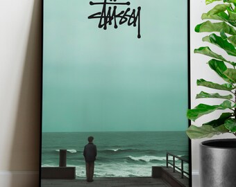 Stussy Streetwear Poster Aesthetic Beach Vintage Room Decor