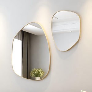 Elegante asymmetrische spiegelwanddecoratie - een statement voor chique huizen, unieke moderne spiegel abstracte onregelmatige spiegel voor modern decor
