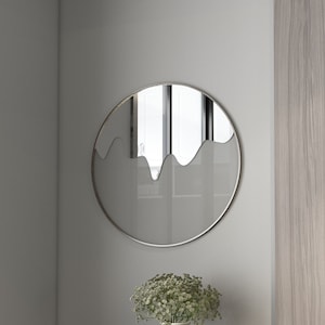 Asymmetrical Mirror, Vanity Mirror, Irregular Mirror, Bathroom Mirror, Round Mirror, Gold Mirror, Large Wall Mirror, Small Wall Mirror, Gift
