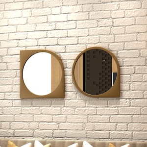 Asymmetrical Mirror, Irregular Mirror, Small Wall Mirror, Vanity Mirror, Round Mirror, Bathroom Mirror, Entryway Mirror, Gold Mirror, Gift