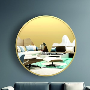 Asymmetrical Mirror, Vanity Mirror, Irregular Mirror, Bathroom Mirror, Round Mirror, Gold Mirror, Large Wall Mirror, Small Wall Mirror,