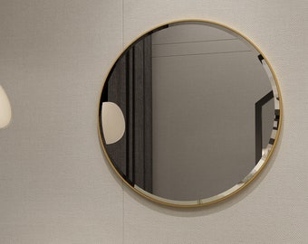 Bathroom Mirror, Round Wall Mirror, large Wall Mirror, Vanity Mirror, Round Wall Mirror, Entryway Mirror, Gold Wall, Mirror, Circle Mirror,