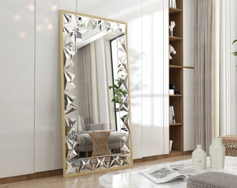 Full length Mirror, Floor Mirror,  Large Wall Mirror, Vanity Mirror, Mirror Wall Décor, Large Mirror, Home Decor, Art Deco Mirror, Gifts