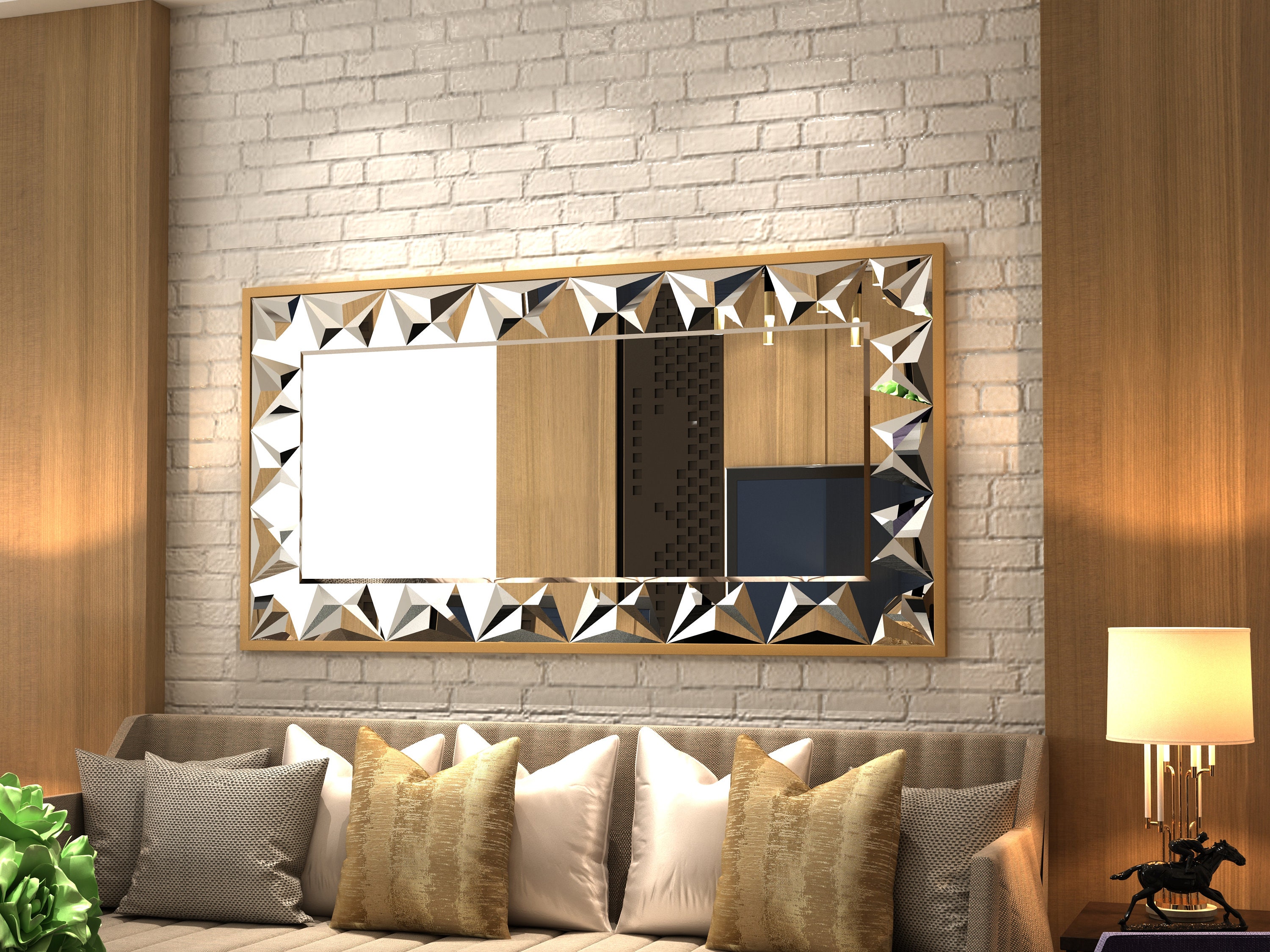 30.5" Round Gold Gingko Leaf Wall Mirror - Decorative Vanity Mirror For Bathroom, Bedroom, Entryway