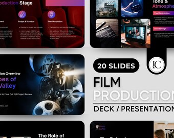 Film Pitch Deck Template | Movie Investor Canva Presentation | Film Funding & Budget