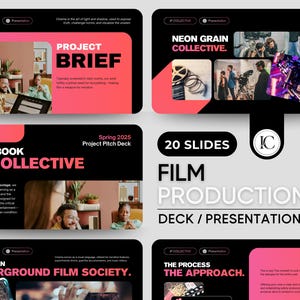 Film Pitch Deck Template Canva | Production Company Investor Presentation | Movie Slate Financing Studio | Editable Canva | Digital Download