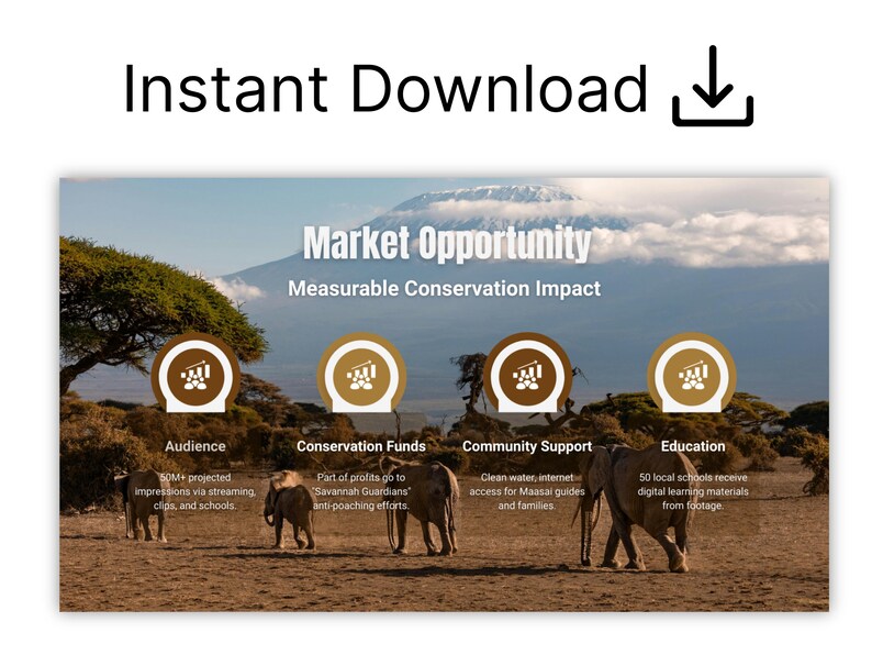 Nature film pitch template — fully editable Canva slides for documentary director pitches