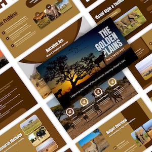 TV pitch deck template for wildlife documentary — editable Canva slides for BBC and Netflix pitches