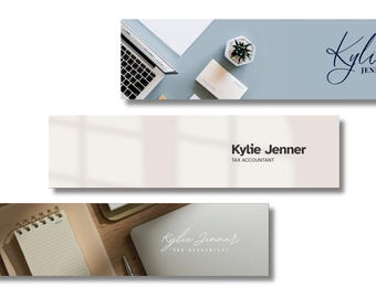 LinkedIn Banner Template | Accountant Finance Professional Background | Minimalist Office Canva