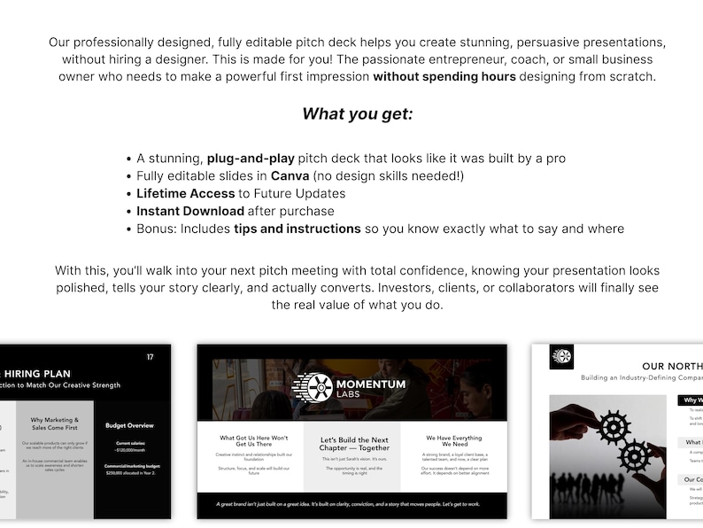 Business strategy template — KPI and objectives layout editable in Canva