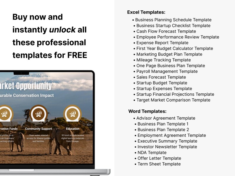 TV pitch deck for wildlife documentary — cinematic nature aesthetic Canva template