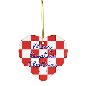 Merry Croatian Christmas Ornament, Croatian Ornament, Christmas Croatian Gift, Croatian Gift, Croatian Gift Ideas, Croatian Ornaments