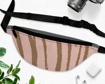 Striped Fanny Pack, Chic Fanny Pack, Crossbody Bag, Animal Print Bag, Animal Print Fanny Pack, Animal Print Crossbody