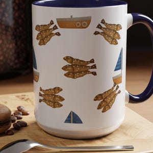 Sardine Mug, Nautical Mug, Coastal Mug, Summer Mug, Sardines Mug, Fish Mug, Sardines Coffee Cup, Sardines, Nautical Coffee Mug, Fish Coffee